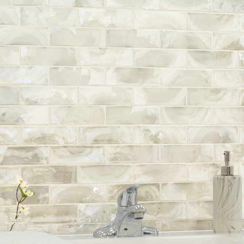 MSI Pearla2"X 6" Glass Subway Mesh Mounted Mosaic Wall Tile Wayfair